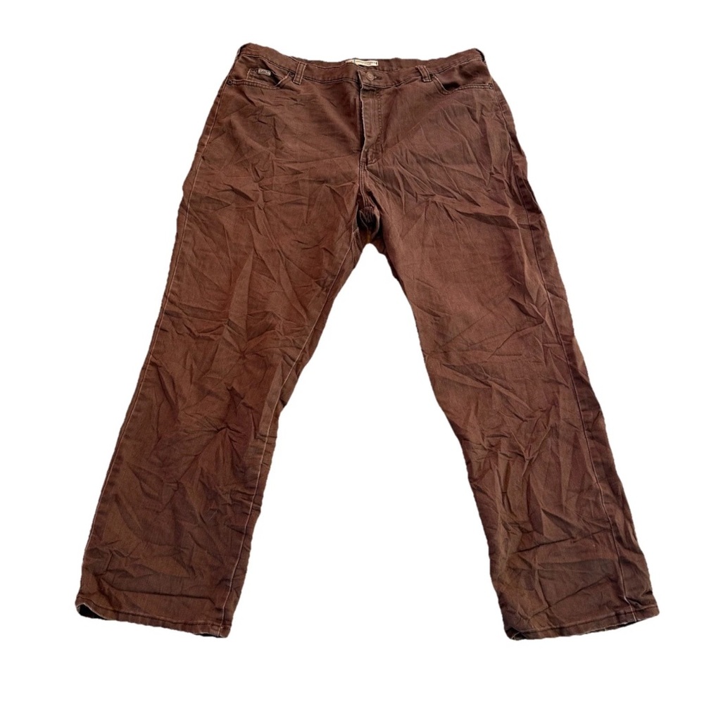 LEE WOMEN’S RELAXED STRAIGHT LEG BROWN DENIM JEANS 18MEDIUM